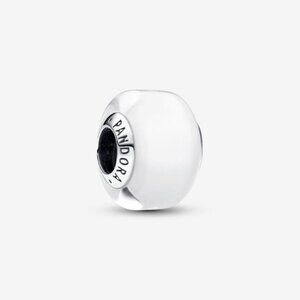 Pandora White Mini Murano Glass Charm
